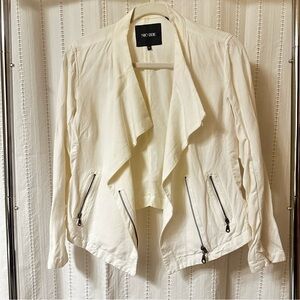 NIC+ZOE Women's Cream Drape Jacket